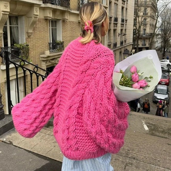 Suéter Trançado de Tricô