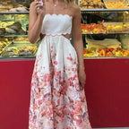 Vestido Midi com Decote Reto