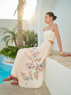 Vestido Longo com Estampa Floral - Sleeve