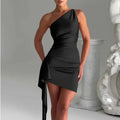 Vestido Curto em Cetim Glow