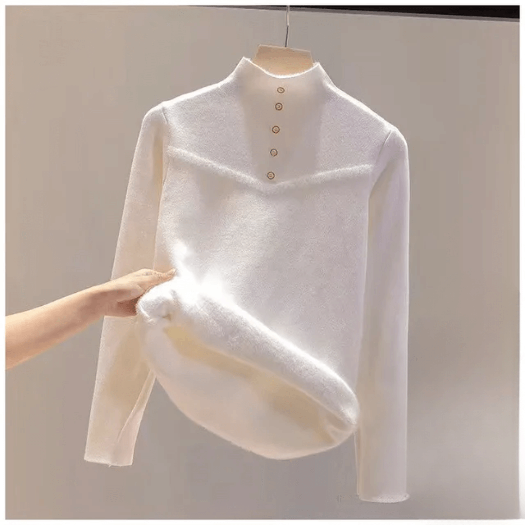 Suéter Peluciado com Botões - Touch